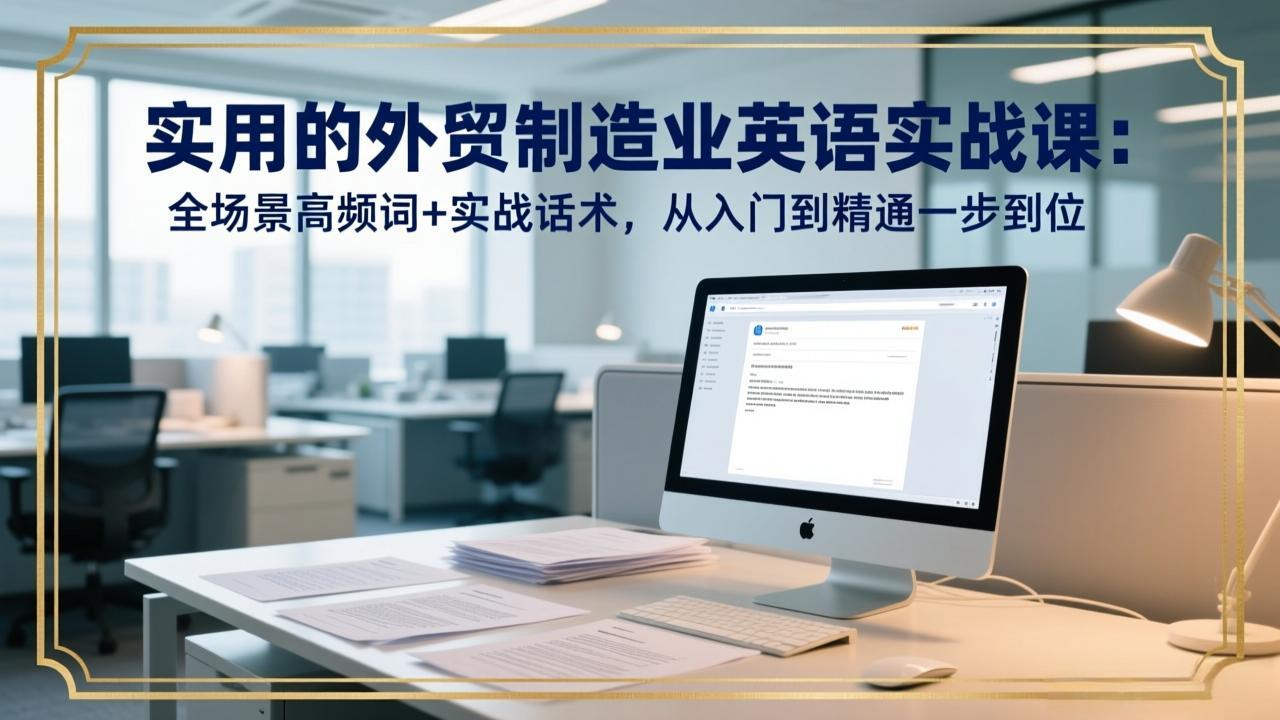 实用的外贸制造业英语实战课:全场景高频词+实战话术,从入门到精通一步到位-初遇资源网