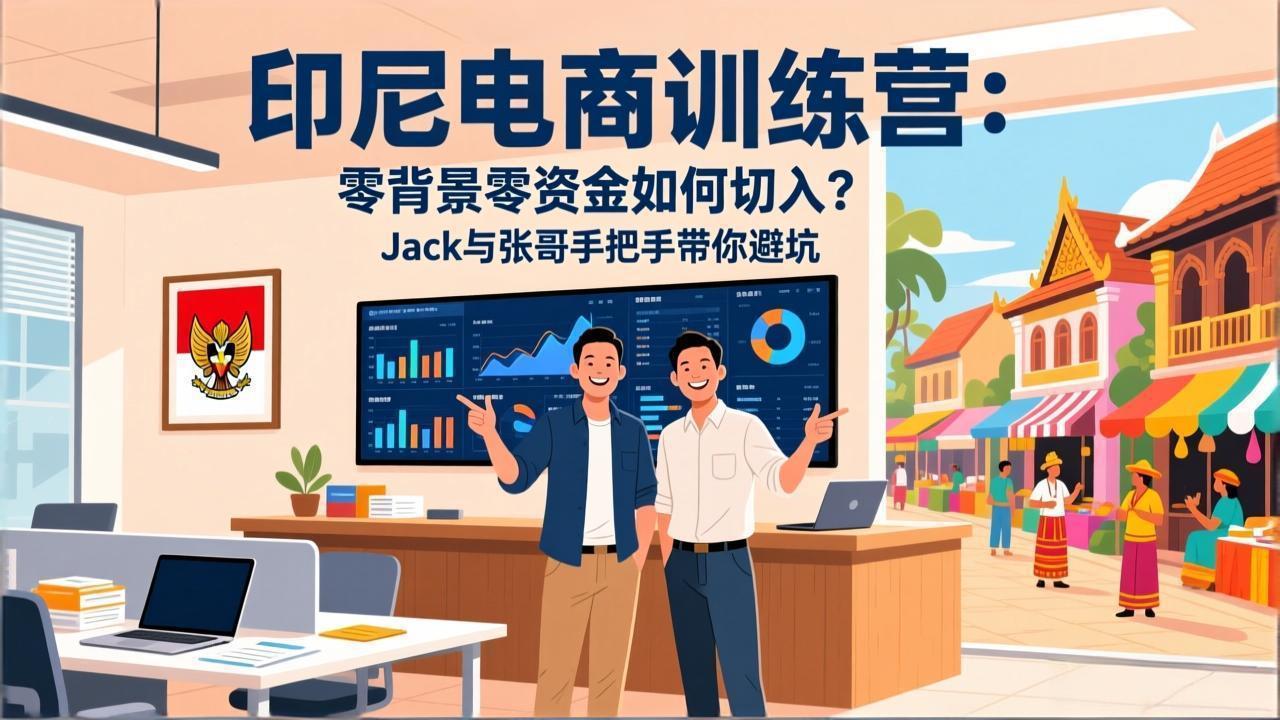 印尼电商训练营:零背景零资金如何切入?Jack与张哥手把手带你避坑-初遇资源网