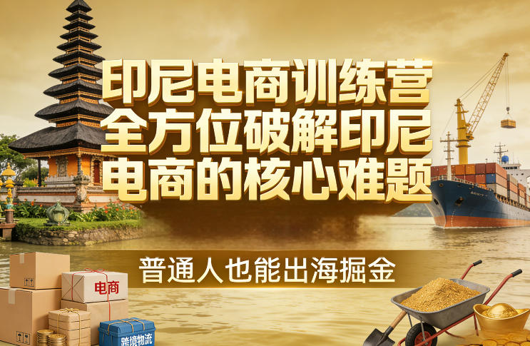 印尼电商训练营,全方位破解印尼电商的核心难题,普通人也能出海掘金-初遇资源网