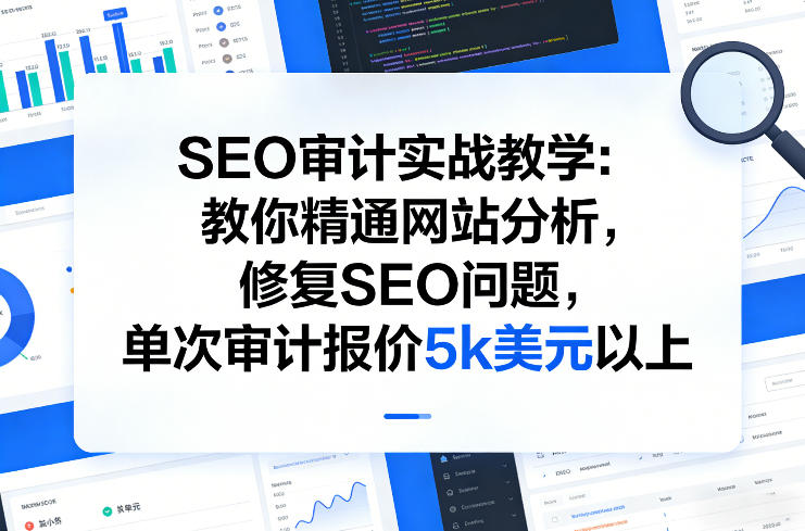 SEO审计实战教学：教你精通网站分析，修复SEO问题，单次审计报价5k美元以上-初遇资源网