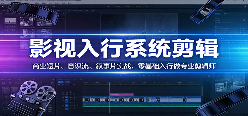 影视系统剪辑,商业短片、意识流、叙事片实战,零基础入行做专业剪辑师-初遇资源网