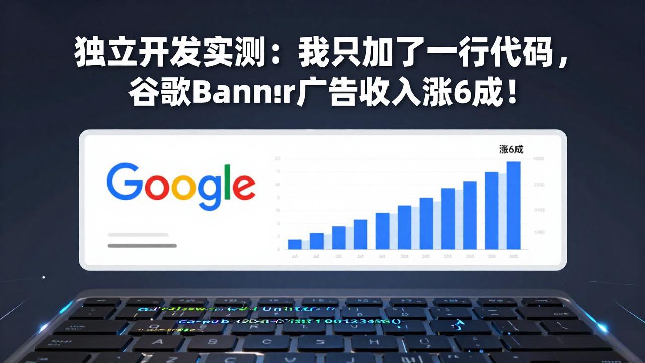 付费文章：独立开发实测：我只加了一行代码，谷歌Banner广告收入涨6成！-初遇资源网