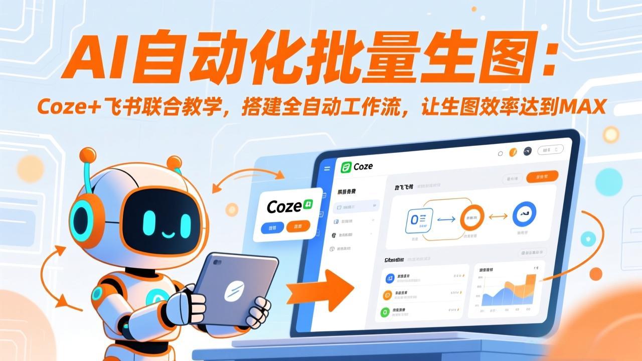 AI自动化批量生图：Coze+飞书联合教学，搭建全自动工作流，让生图效率达到MAX-初遇资源网