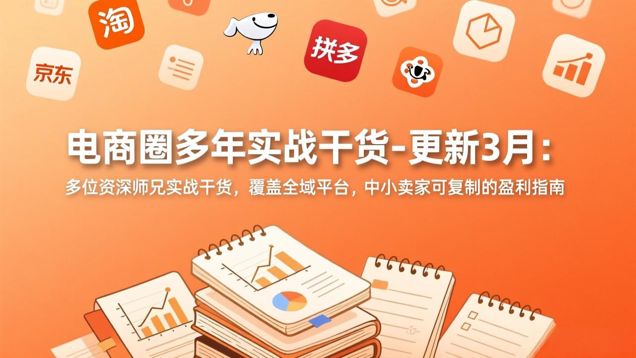 电商圈多年实战干货-更新3月:多位资深师兄实战干货,覆盖全域平台,中小卖家可复制的盈利指南-初遇资源网