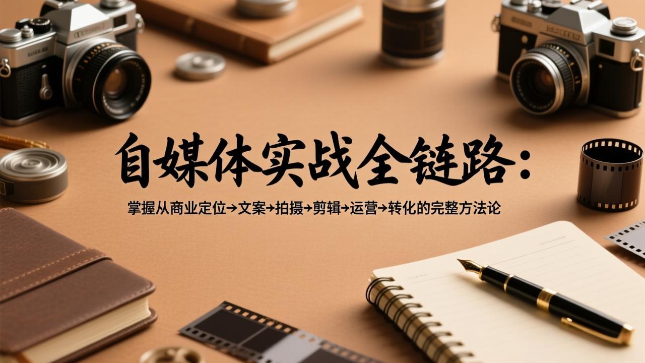 自媒体实战全链路：掌握从商业定位→文案→拍摄→剪辑→运营→转化的完整方法论-初遇资源网