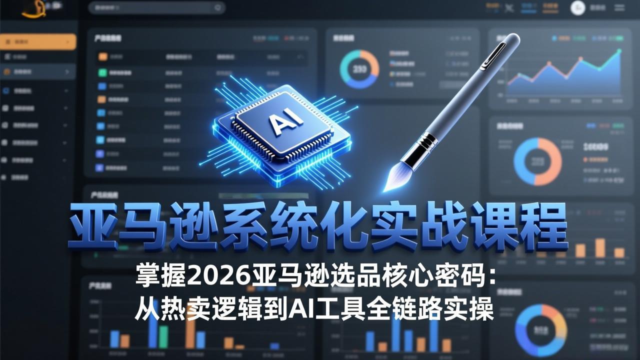 亚马逊系统化实战课-更新3月：2026最新选品方法论，从热卖原因分析到AI作图，提升选品成功率-初遇资源网