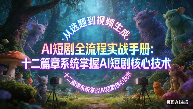 AI 短剧全流程实战手册:从选题到视频生成,十二篇章系统掌握 AI 短剧核心技术-初遇资源网