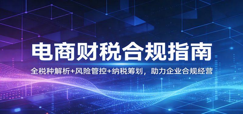 电商财税合规指南：全税种解析+风险管控+纳税筹划，助力企业合规经营-初遇资源网