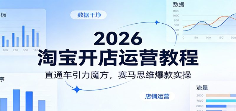 2026淘宝开店运营教程:直通车引力魔方,赛马思维爆款实操-初遇资源网