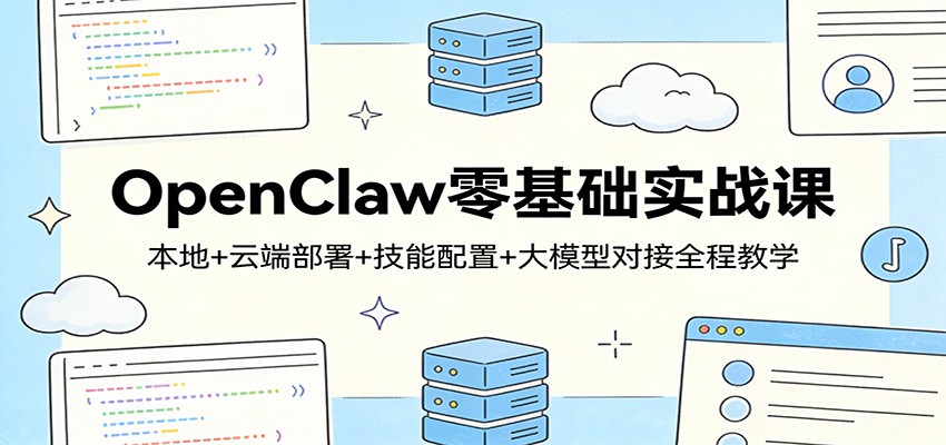 【福缘网创】OpenClaw零基础实战课：本地+云端部署+技能配置+大模型对接全程教学 - 初遇资源网