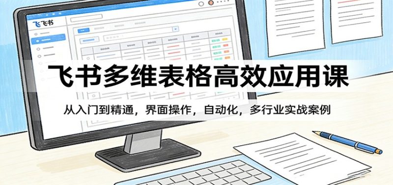 飞书多维表格高效应用课:从入门到精通,界面操作,自动化,多行业实战案例-初遇资源网