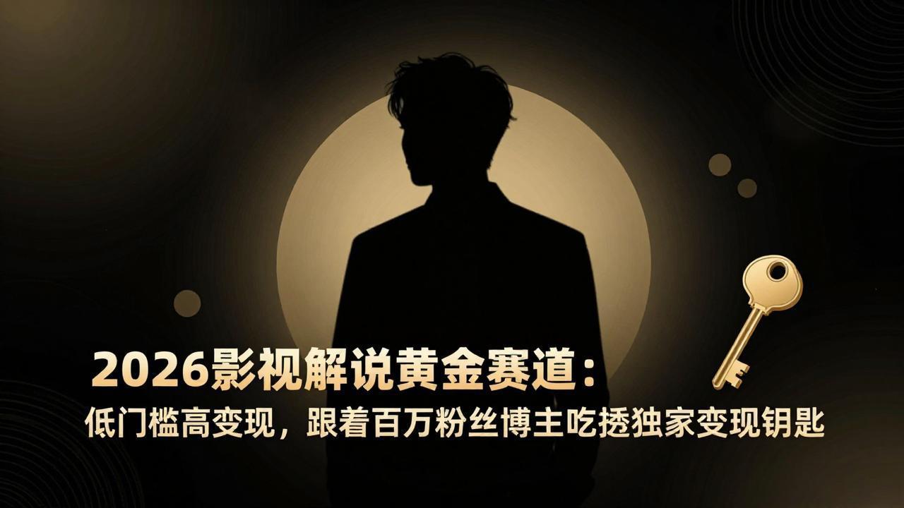 【中创网】2026影视解说黄金赛道：低门槛高变现，跟着百万粉丝博主吃透独家变现钥匙 - 初遇资源网