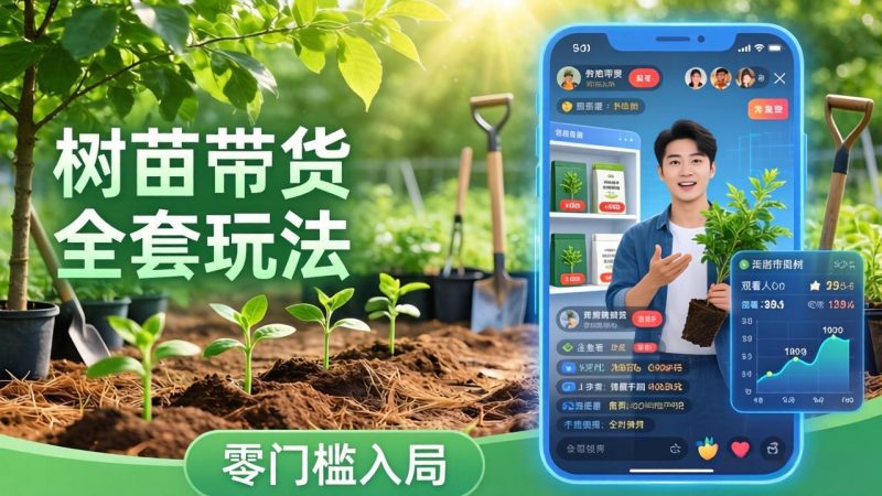 视频号AI树苗带货全套玩法：零门槛入局，掌握豆包、千问等AI工具制作树苗视频的全套流程-初遇资源网