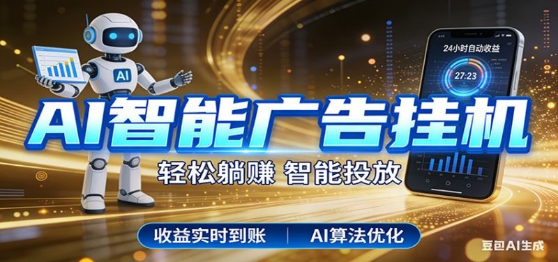 智能广告挂机新时代，利用碎片化时间实现稳定被动收益，AI帮你持续盈利-初遇资源网