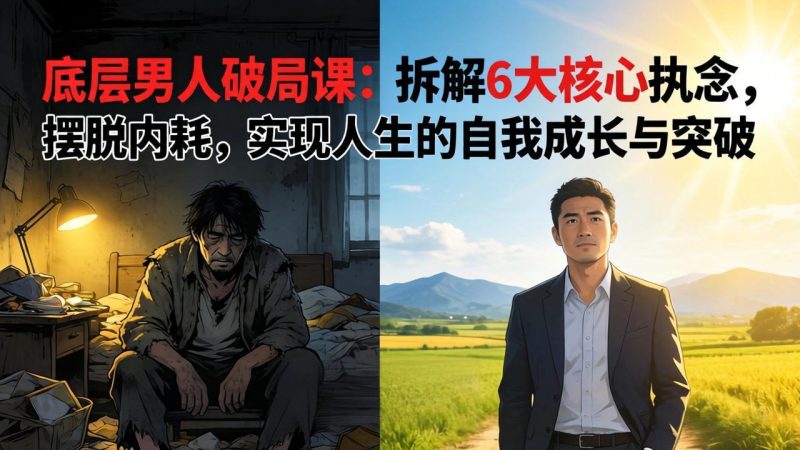 付费文章：底层男人破局课：拆解 6 大核心执念，摆脱内耗，实现人生的自我成长与突破-初遇资源网