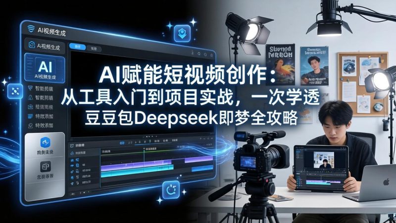 AI赋能短视频创作：从工具入门到项目实战，一次学透豆包Deepseek即梦全攻略-初遇资源网