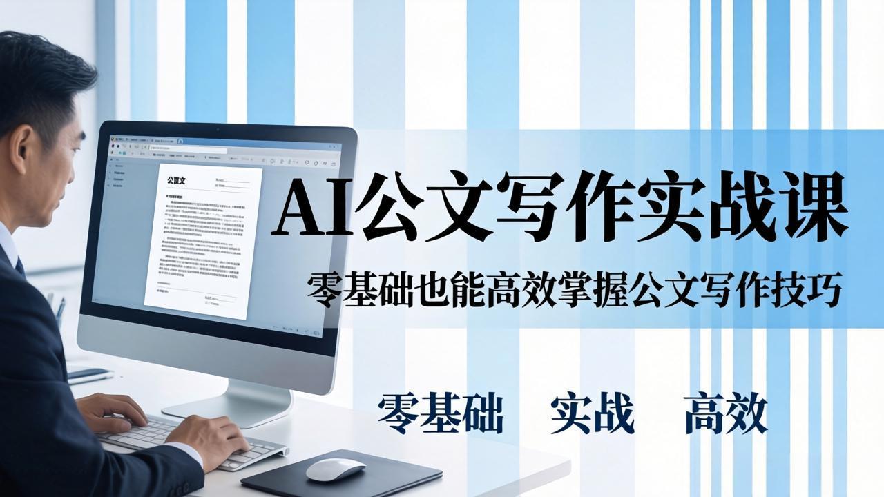 【中创网】AI 公文写作实战课：零基础掌握格式规范与 5 大文种，用 AI 高效写出合格材料 - 初遇资源网