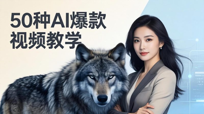 50种AI爆款视频教学：影视级古诗词+治愈萌宠+山海经蛟龙，高阶宝典商业落地-初遇资源网