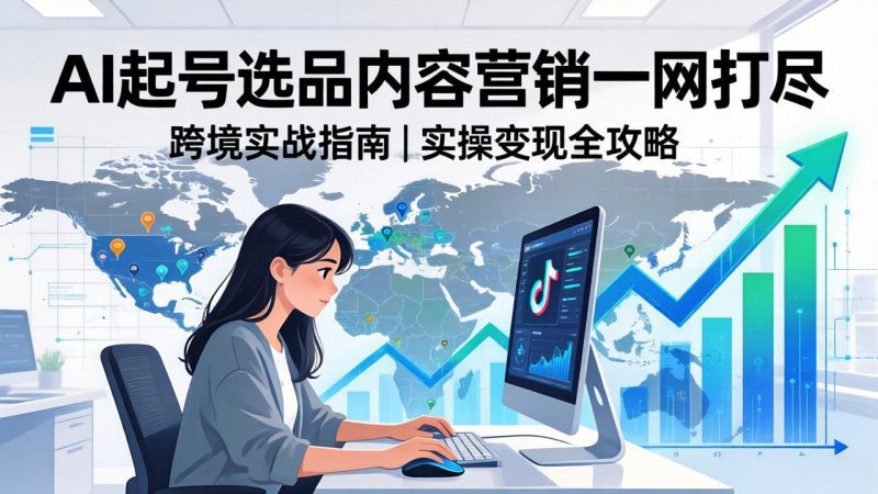 2026 TikTok 跨境AI实操：从零基础到变现全流程，AI起号选品内容营销一网打尽-初遇资源网