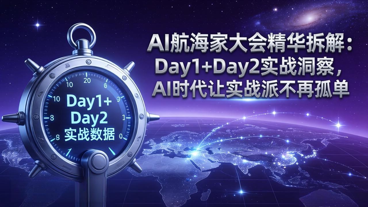 【中创网】AI航海家大会精华拆解：Day1+Day2实战洞察，AI时代让实战派不再孤单 - 初遇资源网