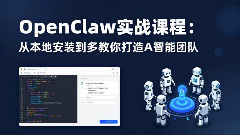 OpenClaw实战课程:从本地安装到多Agent协同,手把手教你打造AI智能团队-初遇资源网