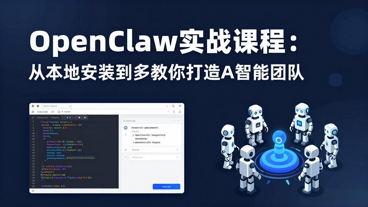 【中创网】OpenClaw实战课程：从本地安装到多Agent协同，手把手教你打造AI智能团队 - 初遇资源网