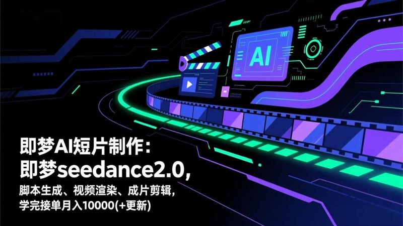 即梦AI 短片制作(更新)：即梦seedance2.0，脚本生成、视频渲染、成片剪辑，学完接单月入10000+-初遇资源网