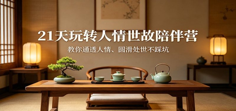 21天玩转人情世故陪伴营：教你通透人情、圆滑处世不踩坑-初遇资源网