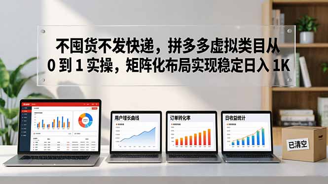 不囤货不发快递，拼多多虚拟类目从 0 到 1 实操，矩阵化布局实现稳定日入 1K-初遇资源网