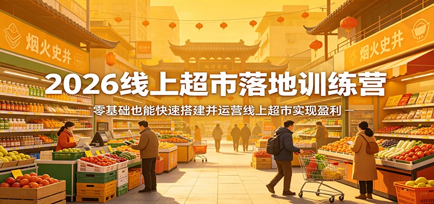 【福缘网创】2026线上超市落地训练营，零基础也能快速搭建并运营线上超市实现盈利 - 初遇资源网