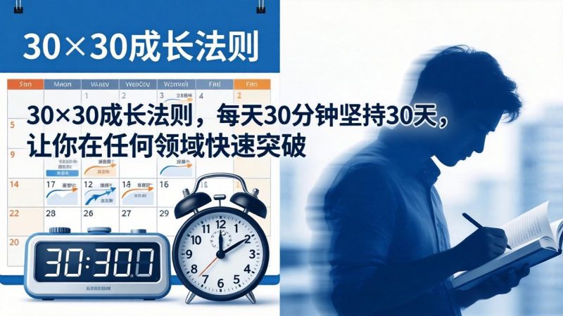 付费文章：30×30成长法则，每天30分钟坚持30天，让你在任何领域快速突破-初遇资源网