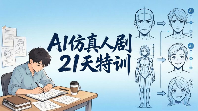 AI仿真人剧21天特训-更新:从剧本到成片全流程实战,掌握角色一致性与变现方法-初遇资源网