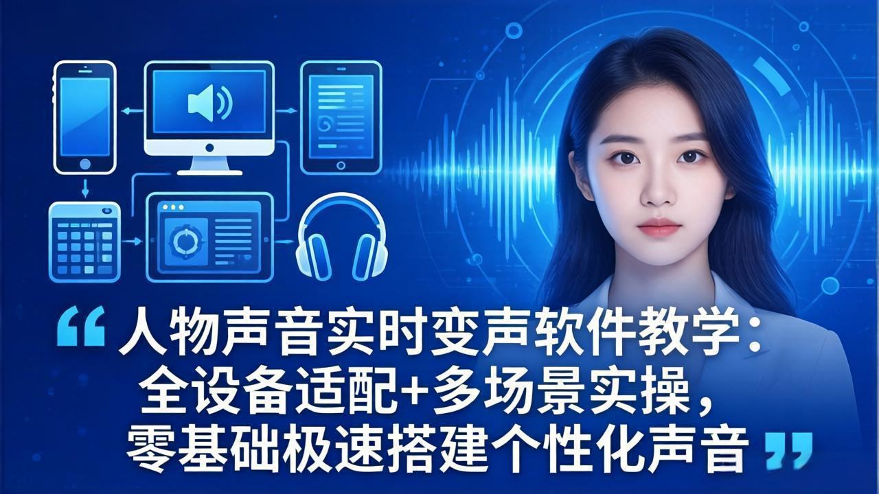 【中创网】人物声音实时变声软件教学：全设备适配+多场景实操，零基础极速搭建个性化声音 - 初遇资源网