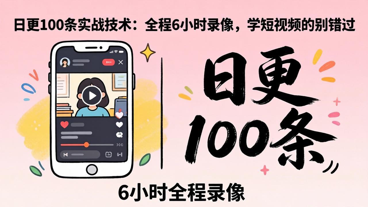 【中创网】某工作坊东莞2026年4月12线下课：日更100条实战：全程6小时录像，学短视频的别错过 - 初遇资源网