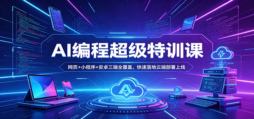 【福缘网创】AI编程超级特训课：网页+小程序+安卓三端全覆盖，快速落地云端部署上线 - 初遇资源网