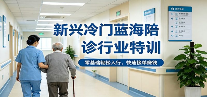新兴冷门蓝海陪诊行业特训，零基础轻松入行，快速接单赚钱-初遇资源网