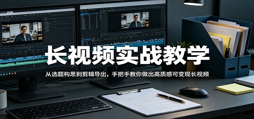 【福缘网创】长视频实战教学，从选题构思到剪辑导出，手把手教你做出高质感可变现长视频 - 初遇资源网