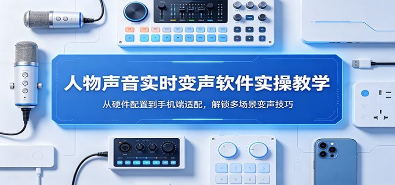 人物声音实时变声软件实操教学：从硬件配置到手机端适配，解锁多场景变声技巧-初遇资源网