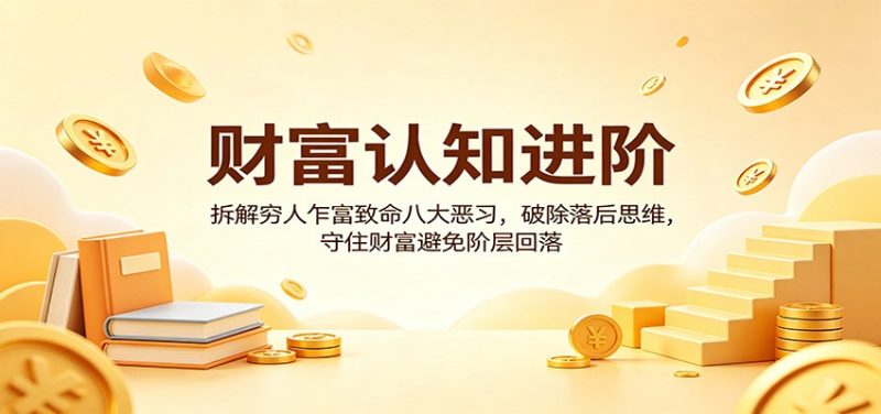 财富认知进阶：拆解穷人乍富致命八大恶习，破除落后思维，守住财富避免阶层回落-初遇资源网