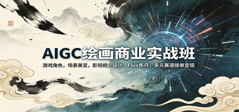 AIGC绘画商业实战班：游戏角色，场景美宣，影视概念设计，Flux炼丹，多元赛道接单变现-初遇资源网