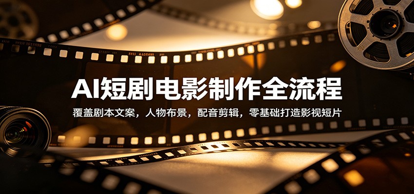 【福缘网创】AI短剧电影制作全流程：覆盖剧本文案，人物布景，配音剪辑，零基础打造影视短片 - 初遇资源网