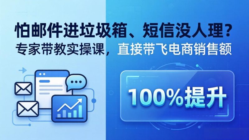 怕邮件进垃圾箱、短信没人理？专家带教实操课，直接带飞电商销售额【原创双语字幕】-初遇资源网
