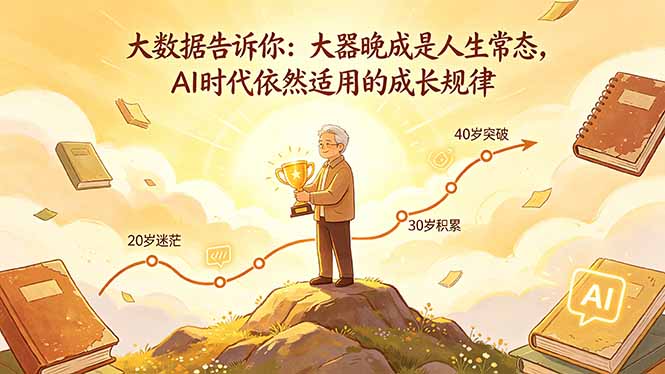 付费文章：大数据告诉你：大器晚成是人生常态，AI 时代依然适用的成长规律-初遇资源网