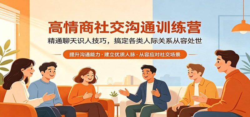 高情商社交沟通训练营:精通聊天识人技巧,搞定各类人际关系从容处世-初遇资源网