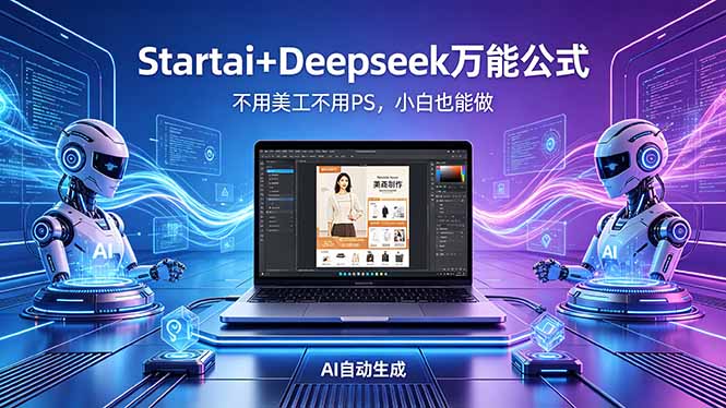 AI自动做电商详情页：Startai+Deepseek万能公式，不用美工不用PS，小白也能做-初遇资源网