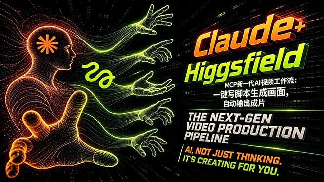 Claude+Higgsfield MCP新一代AI视频工作流:一键写脚本生成画面,自动输出成片-初遇资源网