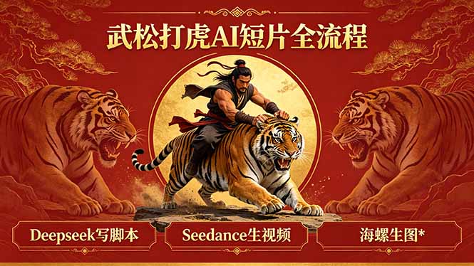 武松打虎AI短片全流程：Deepseek写脚本+Seedance生视频+海螺生图-初遇资源网