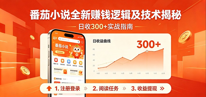 【福缘网创】番茄小说全新赚钱逻辑及技术日收300+，小白新书皆可做！无脑赚就行了！ - 初遇资源网