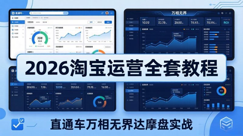 2026淘宝运营全套教程(更新5月8日)，直通车万相无界达摩盘实战，从基础到进阶提升流量转化-初遇资源网