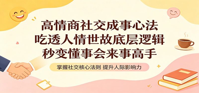 高情商社交成事心法：吃透人情世故底层逻辑，秒变懂事会来事高手-初遇资源网